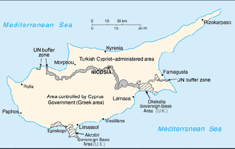 A Map of Cyprus