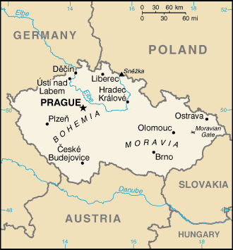 A Map of Czech Republic