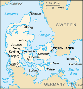 A Map of Denmark