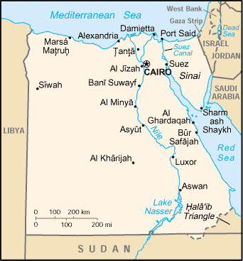 A Map of Egypt