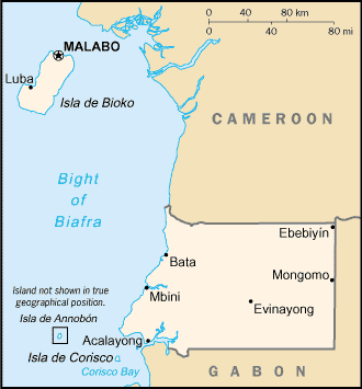 A Map of Equatorial Guinea