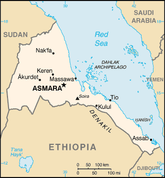 A Map of Eritrea