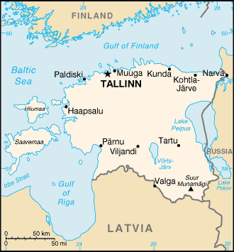 A Map of Estonia