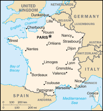 A Map of France