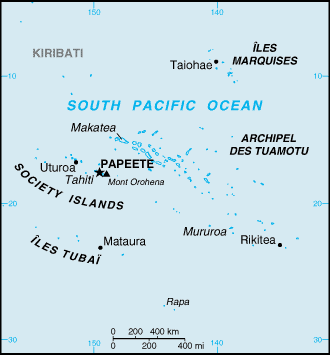 A Map of French Polynesia