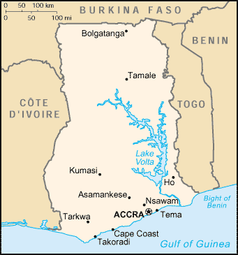 A Map of Ghana