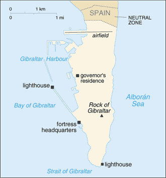 A Map of Gibraltar