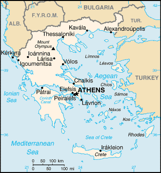 A Map of Greece