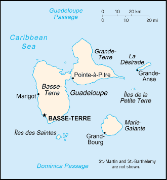 A Map of Guadeloupe