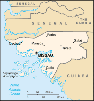 A Map of Guinea-Bissau
