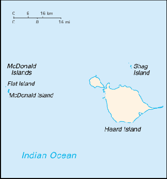 A Map of Heard Island and McDonald Islands