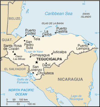 A Map of Honduras