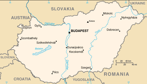A Map of Hungary