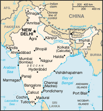 A Map of India