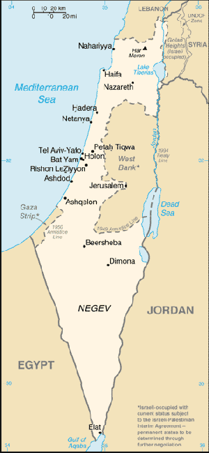 A Map of Israel