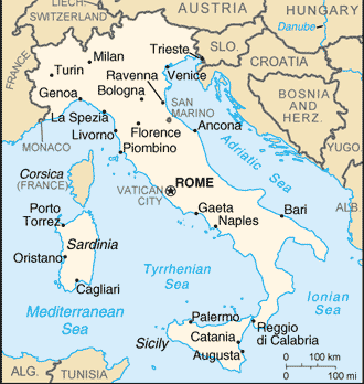 A Map of Italy