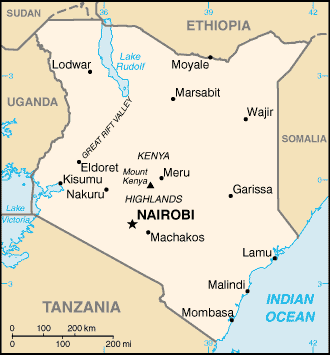 A Map of Kenya