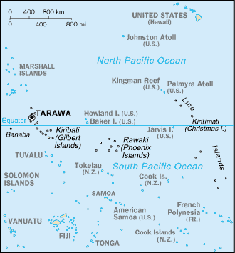 A Map of Kiribati