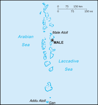 A Map of Maldives