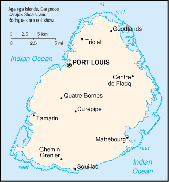 A Map of Mauritius