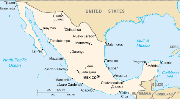 A Map of Mexico