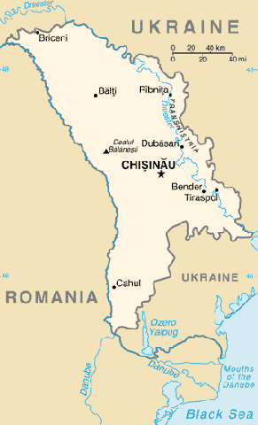 A Map of Moldova