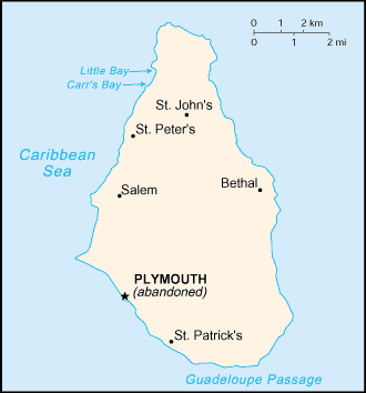 A Map of Montserrat