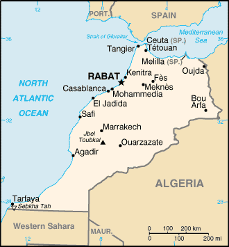 A Map of Morocco