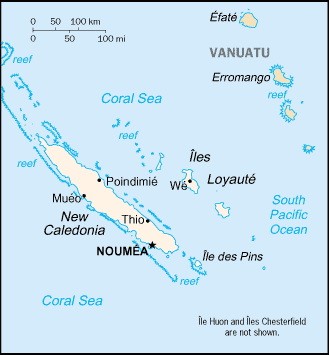 A Map of New Caledonia