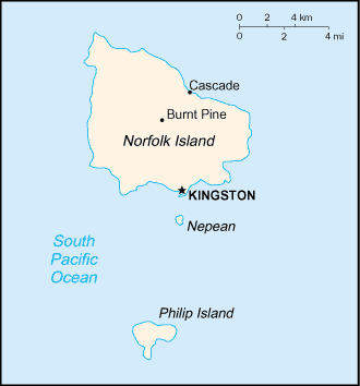 A Map of Norfolk Island