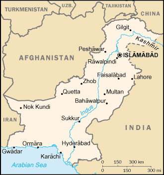 A Map of Pakistan
