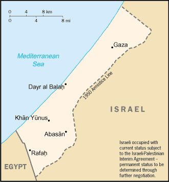A Map of Palestinian Territories