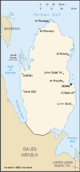 A Map of Qatar