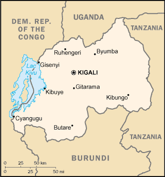 A Map of Rwanda