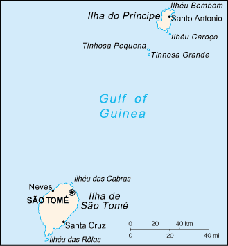 A Map of Sao Tome and Principe
