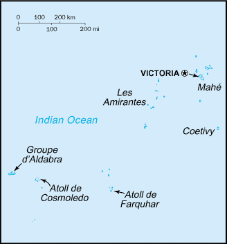 A Map of Seychelles
