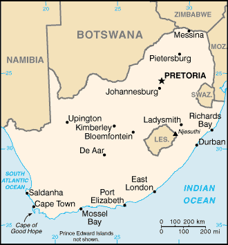 A Map of South Africa