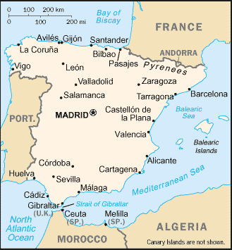 A Map of Spain