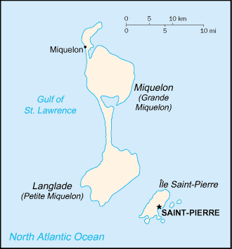A Map of Saint Pierre and Miquelon