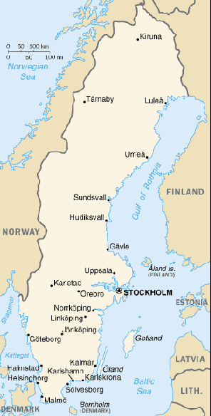 A Map of Sweden