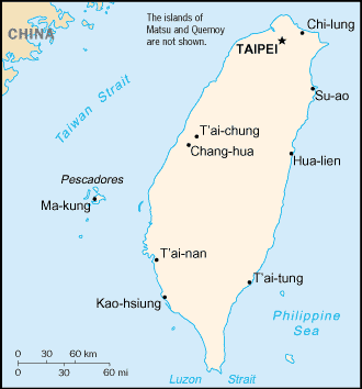 A Map of Taiwan