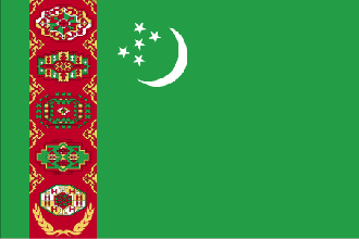  Flag for Turkmenistan