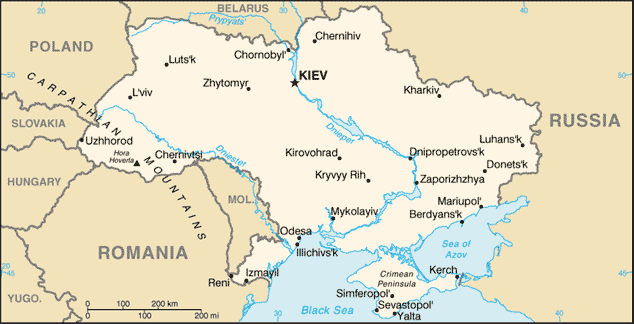 A Map of Ukraine