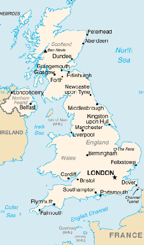 A Map of United Kingdom