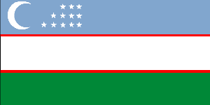  Flag for Uzbekistan