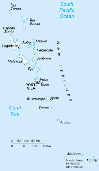 A Map of Vanuatu