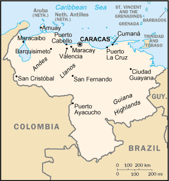 A Map of Venezuela