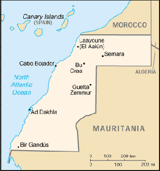 A Map of Western Sahara