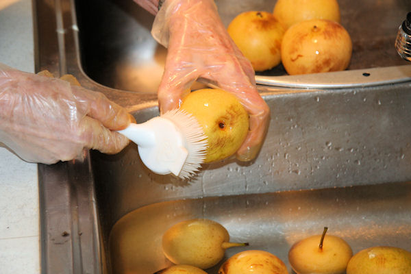 Step 2 - Wash Pears