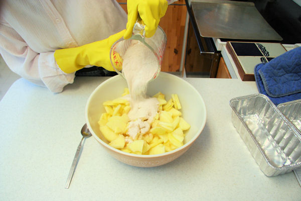 Step 9 - Add Sugar Mix to Apples